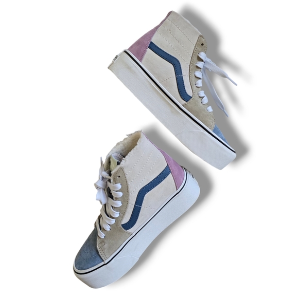 Like New‼️VANS SK8-HI Tapered Stackform Sherpa Multicolor Suede Sneakers… - Picture 13 of 16